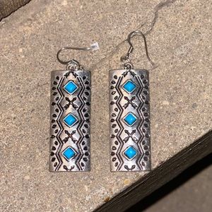Aztec Turquoise Earrings